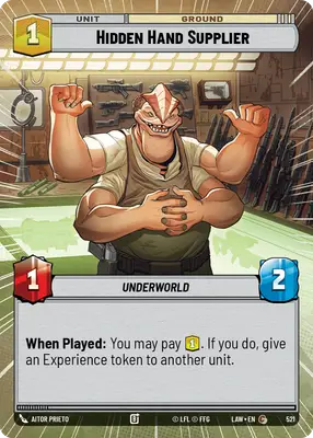 Hidden Hand Supplier HyperSpace