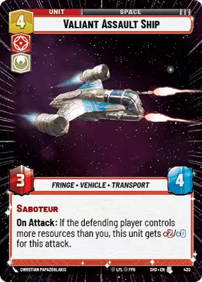 Valiant Assault Ship HyperSpace