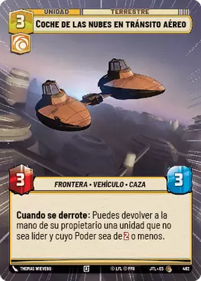 Coche de las nubes en tránsito aéreo HyperSpace