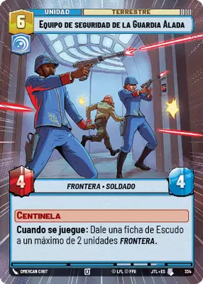 Equipo de seguridad de la Guardia Alada HyperSpace