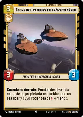 Coche de las nubes en tránsito aéreo