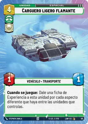 Carguero ligero flamante HyperSpace