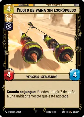 Piloto de vaina sin escrúpulos