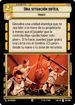 Una situación difícil