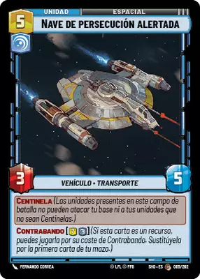 Nave de persecución alertada