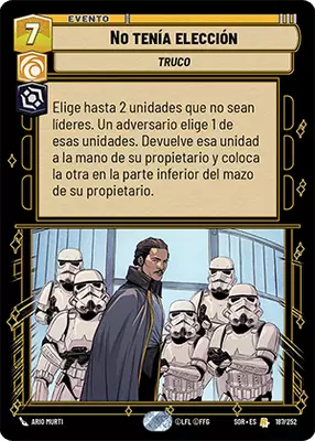 No tenía elección