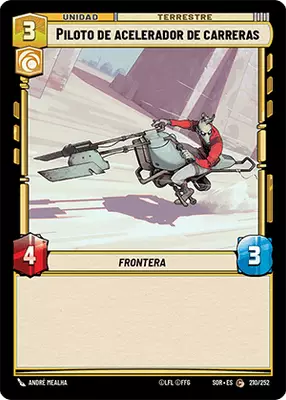 Piloto de acelerador de carreras