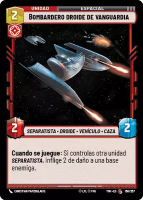 Bombardero droide de vanguardia