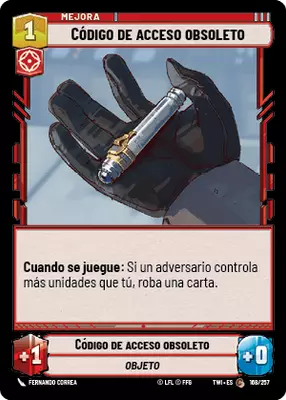 Código de acceso obsoleto