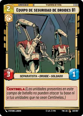 Equipo de seguridad de droides B1