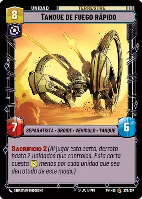 Tanque de fuego rápido